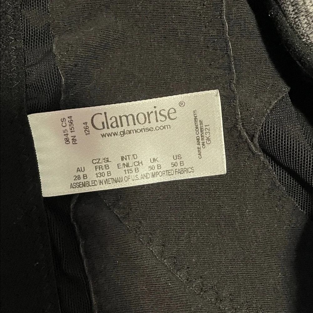 Glamorise Black and Gray Sports Bra - Picture 5 of 8